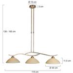 Lampada a sospensione Capri 3 luci Ottone bronzato