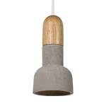 Lampada a sospensione cemento / legno massello di frassino - 1 luce