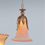 Lampada a sospensione Cheope Metallo/Vetro Color oro/Color salmone 1 luce