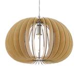 Hanglamp Cossano IV staal - 1 lichtbron - Esdoornhouten look - Diameter: 45 cm