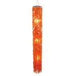 Suspension Curtain of Shelly Bois / Coquillage Orange 3 ampoules