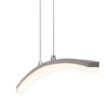 Lampada a sospensione Curved Metallo/Materiale sintetico Color argento 1 luce