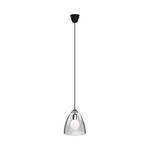 Lampada a sospensione Funk Plexiglas/Tessuto trasparente/Bianco - Diametro: 27 cm