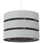 Suspension Hek Coton / Métal - 1 ampoule - Gris minéral