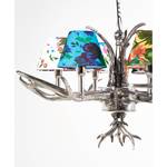 Hanglamp HL Antler Flowers metaal/stof - 6 lichtbronnen