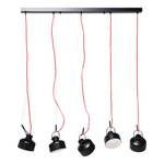 Suspension HL Fabbrica Dining Black Métal / Fer 5 ampoules