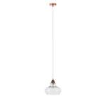 Hanglamp Inez glas/metaal - 1-flammig