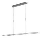 LED-hanglamp Lomia metaal/zilverkleurig glas