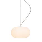 Hanglamp Mailand metaal/wit glas 2 lichtbronnen