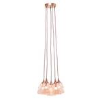 Suspension Mesh Métal Marron 5 ampoules