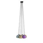 Suspension Pallino Multicolore 7 ampoules