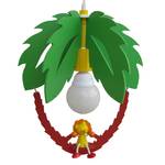 Hanglamp Palmboom en leeuw hout 1 lichtbron