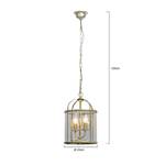 Hanglamp Pimpernel 2 lichtbronnen gebruind messingkleurig