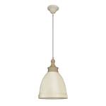 Hanglamp Pinhead by Näve metaal/beige hout 1 lichtbron