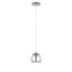 Hanglamp Rocamar I glas/staal - 1 lichtbron - Chrome - Aantal lichtbronnen: 1