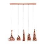 Suspension Rumble Métal Marron 5 ampoules