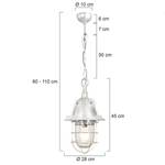 Suspension Seaside Aluminium argenté 1 ampoule