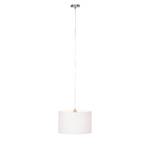 Hanglamp Shima geweven stof/metaal - 1 lichtbron - Wit