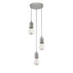 Hanglamp Silvares II beton/staal - Aantal lichtbronnen: 3