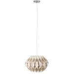 Lampada a sospensione Skulpa cotone / metallo - 1 luce - Bianco crema