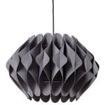 Suspension Skulpa Coton / Métal - 1 ampoule - Gris foncé