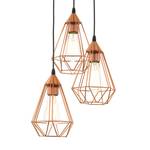 Hanglamp Tarbes III staal - 3 lichtbronnen - Koperkleurig/zwart