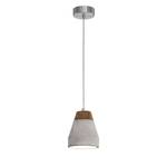 Hanglamp Tarega beton/massief beukenhout - Aantal lichtbronnen: 1
