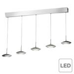 LED-Pendelleuchte Tebutt Metall/ Glas Silber