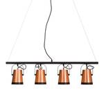 Hanglamp Trend Buckets aluminium/ijzer - 4 lichtbronnen - Koperkleurig/zwart