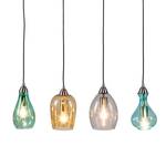 Suspension Cambo Verre / Fer - 4 ampoules