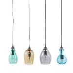 Suspension Cambo Verre / Fer - 4 ampoules