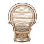 Pfauensessel Le Montant Rattan / Baumwollstoff - Beige / Schwarz