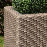 Blumenkübel Rattanesco Puca I Polyrattan - Braun - 40 x 40 x 85 cm