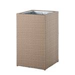 Blumenkübel Rattanesco Puca I Polyrattan - Braun - 40 x 40 x 85 cm