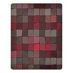 Plaid Art Abstracts Webstoff - Taupe / Rot