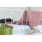 Plaid Chunky geweven stof - Babyroze - 70 x 100 cm