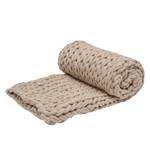 Plaid Chunky geweven stof - Beige - 70 x 100 cm