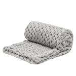 Plaid Chunky Tissu - Gris lumineux - 130 x 170 cm