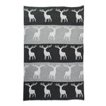 Plaid T-Cuddly Deers Grau - Naturfaser - 130 x 180 cm