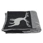 Plaid T-Cuddly Deers Grau - Naturfaser - 130 x 180 cm