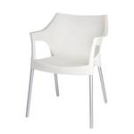 Chaise empilable Pole Plastique / Métal - Blanc / Aluminium