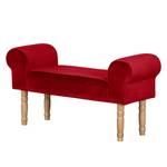 Banc capitonné Banquette Velours - Rouge