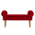 Banc capitonné Banquette Velours - Rouge