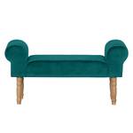 Banc capitonné Banquette Velours - Turquoise