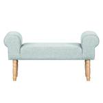 Banc capitonné Lotta II Tissu Beige - Menthe - Beige - Frêne