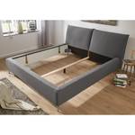 Gestoffeerd bed Alamo geweven stof - Donkergrijs - 180 x 200cm