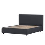 Gestoffeerd bed Alessio (incl. opbergruimte- - Stof Valona: Antraciet - 160 x 200cm - 1 opbergruimte