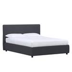 Gestoffeerd bed Alessio (incl. opbergruimte- - Stof Valona: Antraciet - 180 x 200cm - 1 opbergruimte