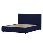 Gestoffeerd bed Alessio (incl. opbergruimte- - Stof Valona: Donkerblauw - 90 x 200cm - 1 opbergruimte