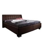 Bed Aline kunstleer - Bruin - 140 x 200cm - Zonder matras